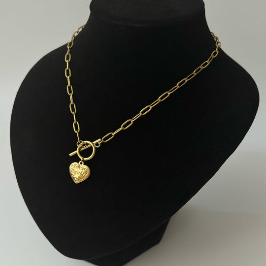 Forever Together Heart Necklace A timeless chain with a golden promise