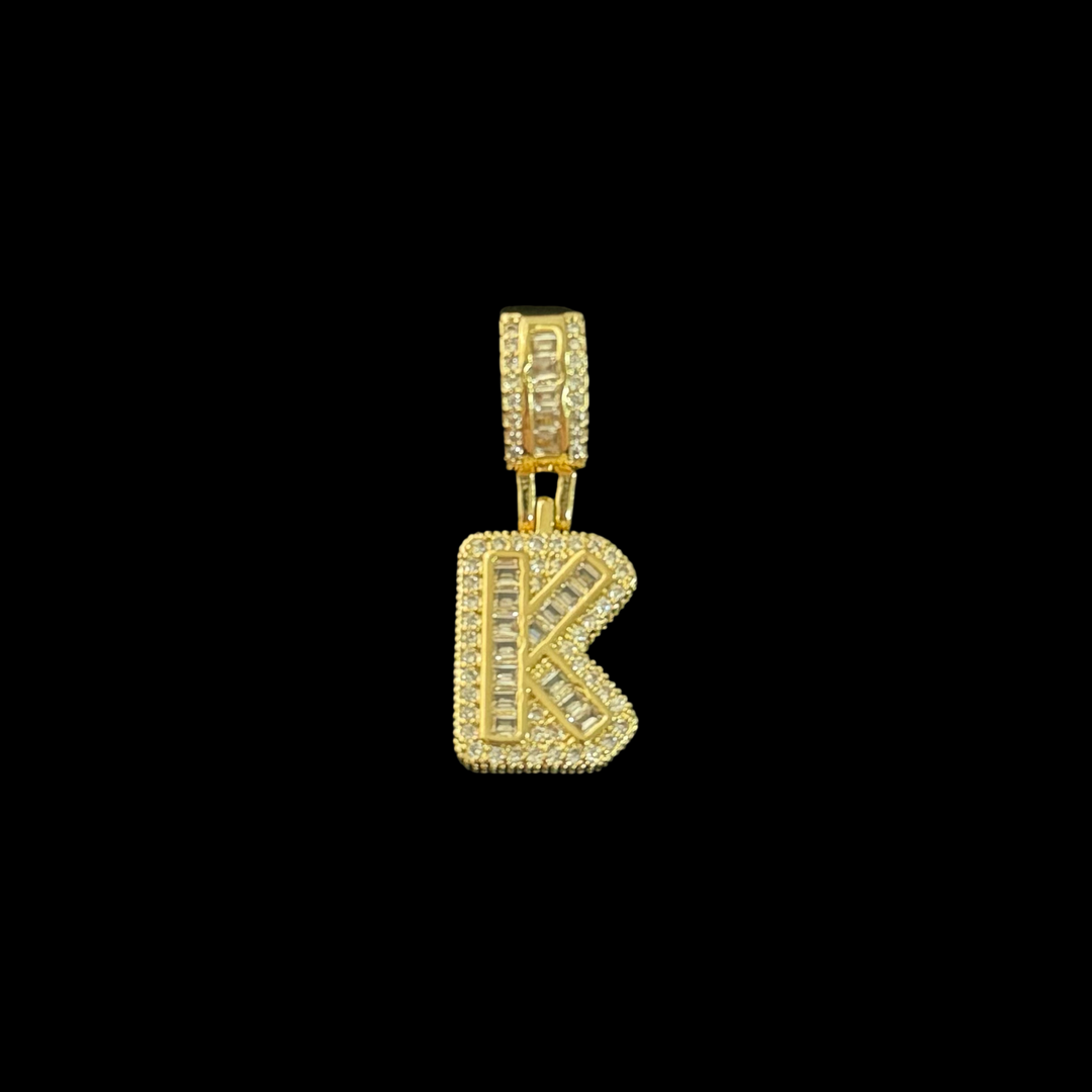 Gold Initial Pendant Necklace – Dainty Letter Necklace with Crystal Accents, Minimalist Jewelry Gift for Women
