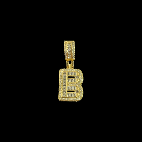 Gold Initial Pendant Necklace – Dainty Letter Necklace with Crystal Accents, Minimalist Jewelry Gift for Women