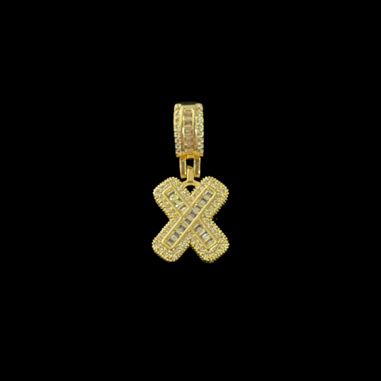 Gold Initial Pendant Necklace – Dainty Letter Necklace with Crystal Accents, Minimalist Jewelry Gift for Women