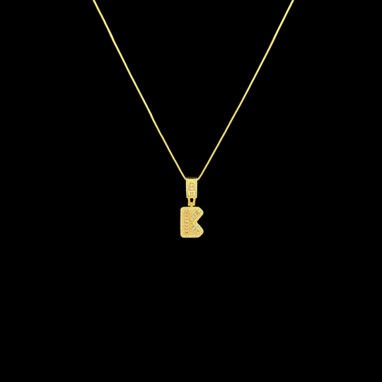 Gold Initial Pendant Necklace – Dainty Letter Necklace with Crystal Accents, Minimalist Jewelry Gift for Women