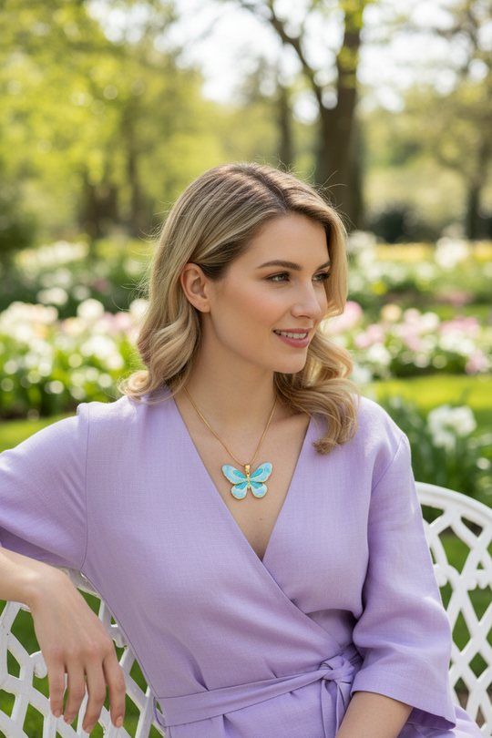 Butterfly Necklace - Botanical Garden
