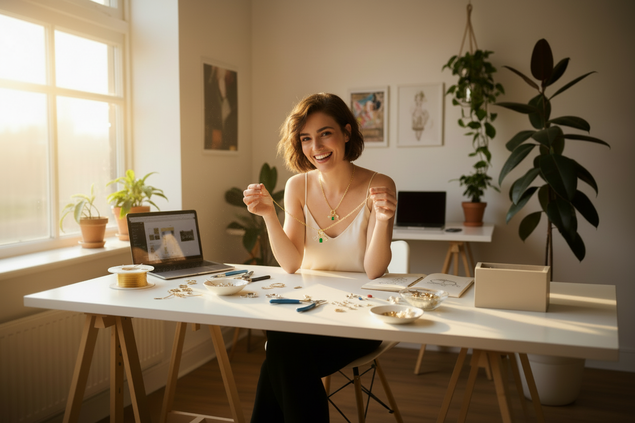 Camisole with Necklace Banner