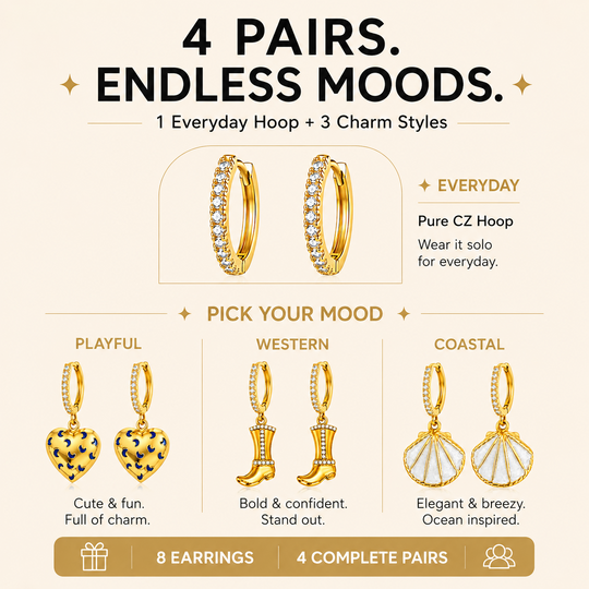 Free Spirit 4-pair Huggie set style guide