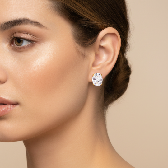 Lumière Oval Stud