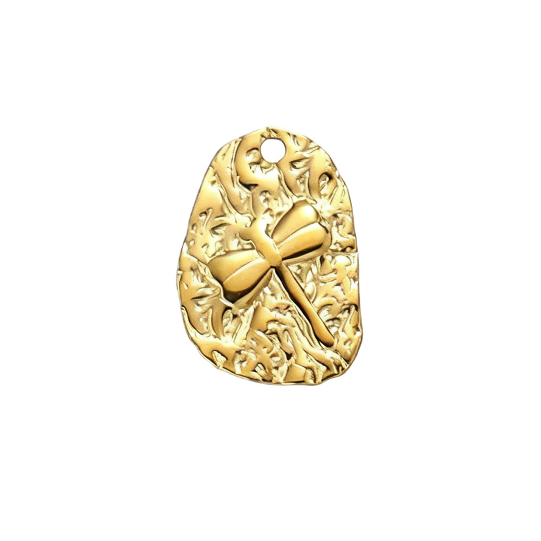 Golden Dragonfly Charm