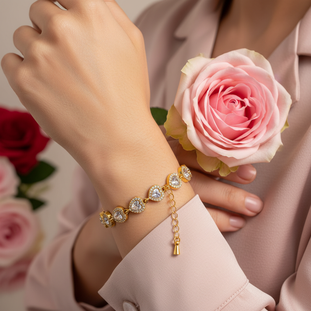 Open Heart Crystal Bracelet Lifestyle