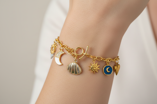 Realistic Charm Bracelet on Wrist