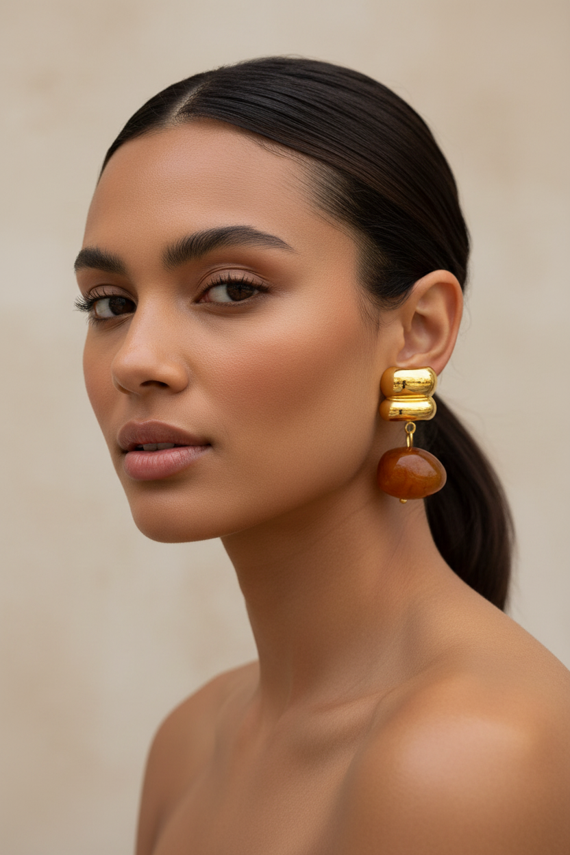 Soleil Amber Pebble Drop